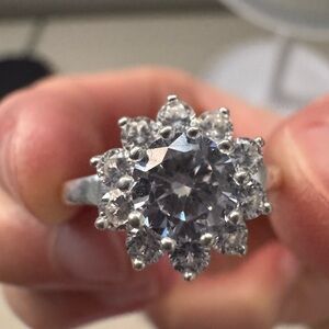 925 flower designed ring